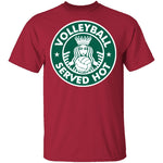 Volleyball Served Hot T-Shirt CustomCat