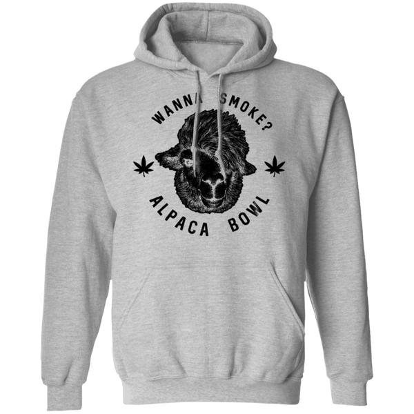 Wanna Smoke Alpaca Bowl T-Shirt CustomCat