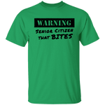 Warning Senior Citizen That Bites T-Shirt CustomCat