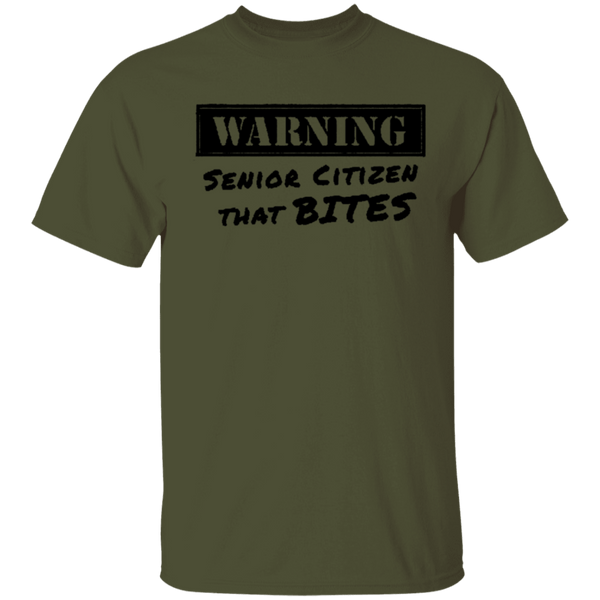 Warning Senior Citizen That Bites T-Shirt CustomCat