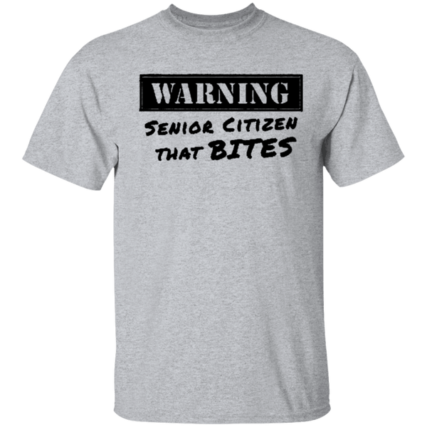 Warning Senior Citizen That Bites T-Shirt CustomCat