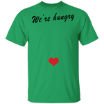 We're Hungry Pregnant T-Shirt CustomCat