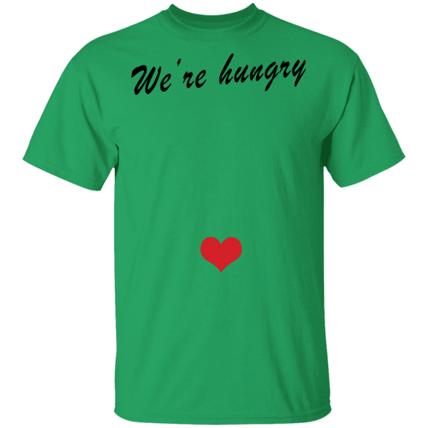 We're Hungry Pregnant T-Shirt CustomCat
