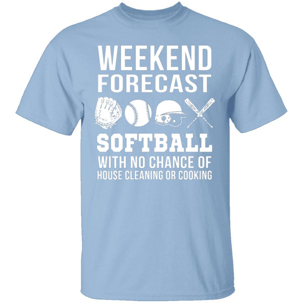 Weekend Forecast Softball T-Shirt CustomCat