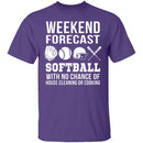 Weekend Forecast Softball T-Shirt CustomCat