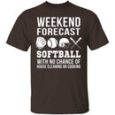 Weekend Forecast Softball T-Shirt CustomCat