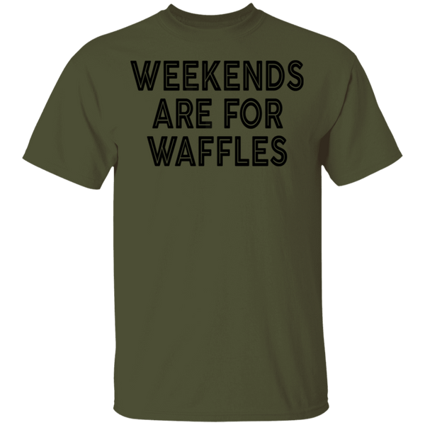 Weekends Are For Waffles T-Shirt CustomCat