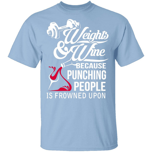 Weights And Wine T-Shirt CustomCat