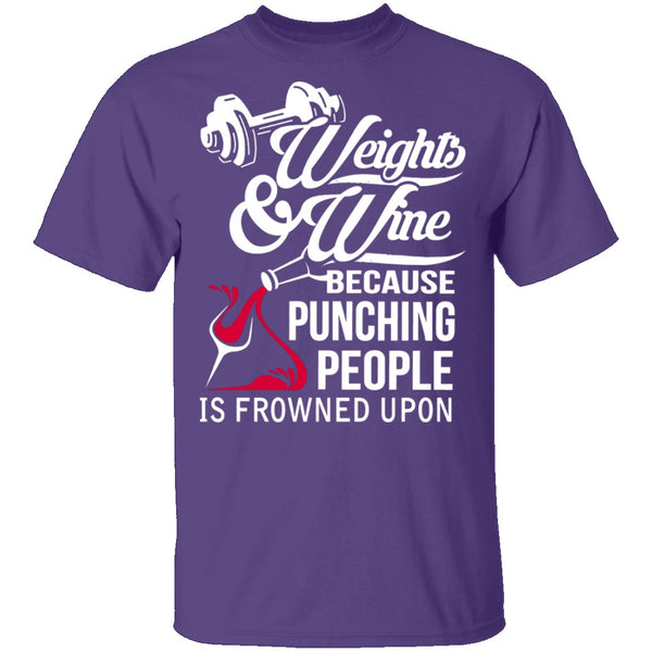 Weights And Wine T-Shirt CustomCat