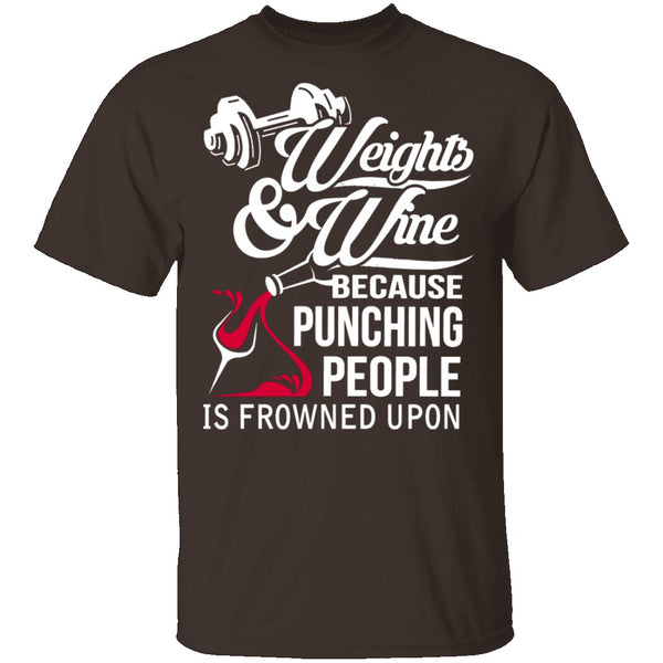 Weights And Wine T-Shirt CustomCat