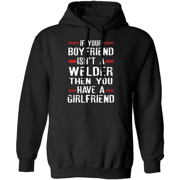 Welder Boyfriend T-Shirt CustomCat