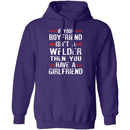 Welder Boyfriend T-Shirt CustomCat