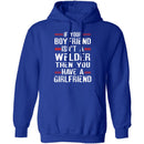 Welder Boyfriend T-Shirt CustomCat
