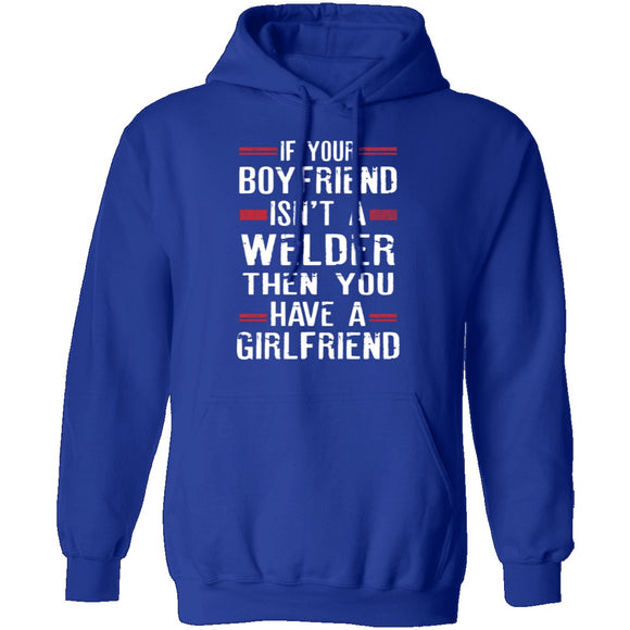 Welder Boyfriend T-Shirt CustomCat