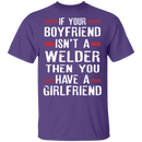 Welder Boyfriend T-Shirt CustomCat