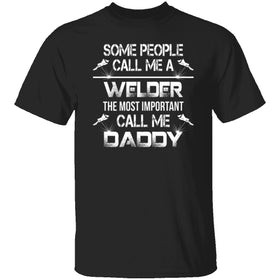 Welder Daddy T-Shirt CustomCat