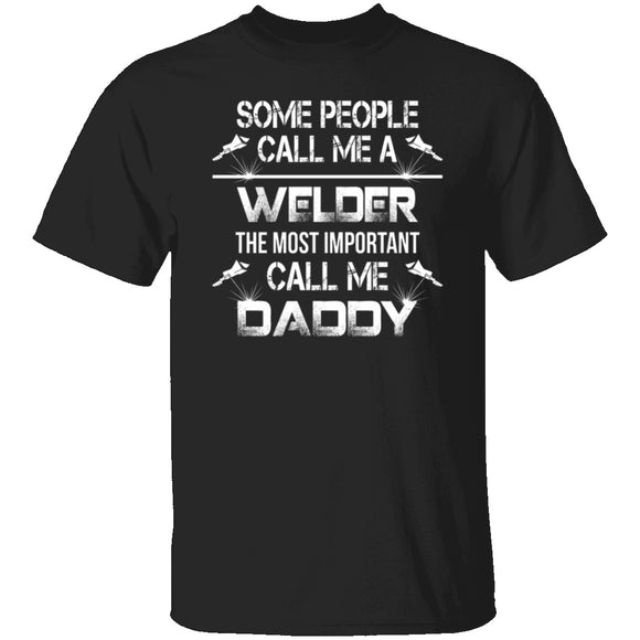 Welder Daddy T-Shirt CustomCat