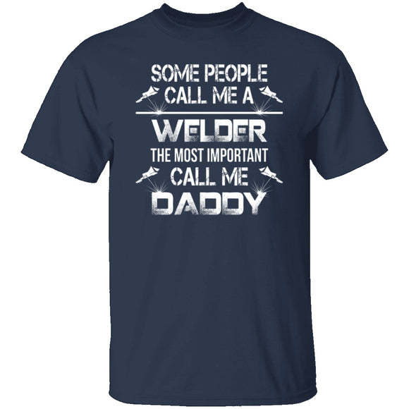 Welder Daddy T-Shirt CustomCat