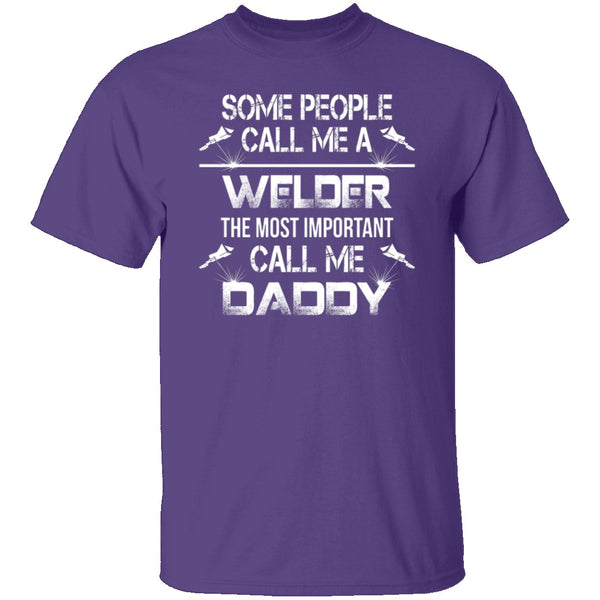 Welder Daddy T-Shirt CustomCat