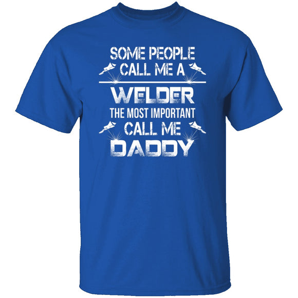 Welder Daddy T-Shirt CustomCat
