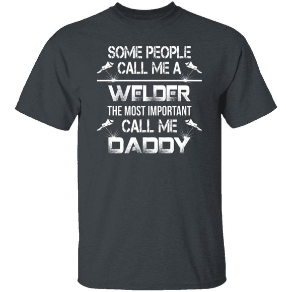 Welder Daddy T-Shirt CustomCat