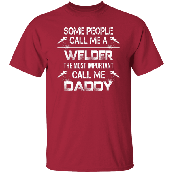 Welder Daddy T-Shirt CustomCat