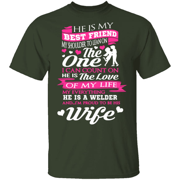 Welder's Wife T-Shirt CustomCat