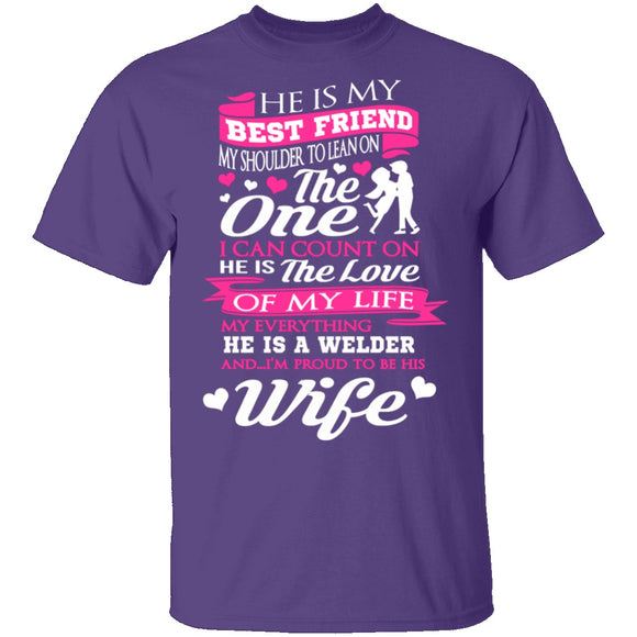 Welder's Wife T-Shirt CustomCat