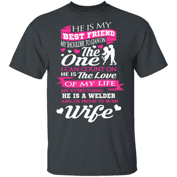 Welder's Wife T-Shirt CustomCat