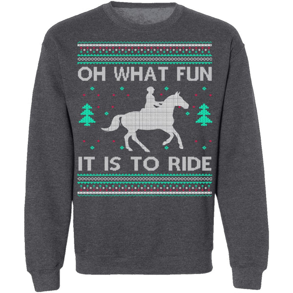 What Fun It Is To Ride Ugly Christmas Sweater CustomCat