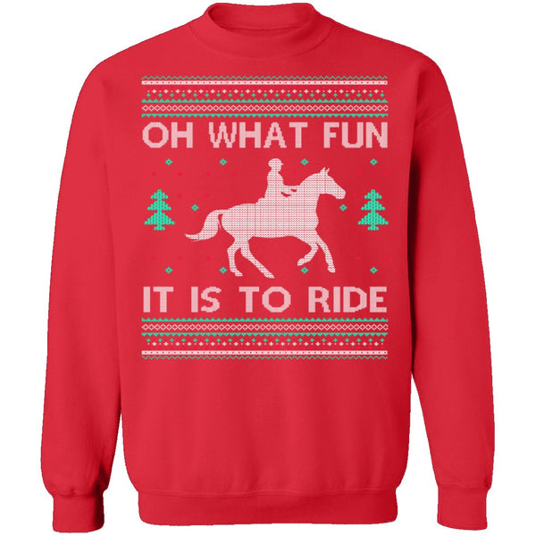 What Fun It Is To Ride Ugly Christmas Sweater CustomCat
