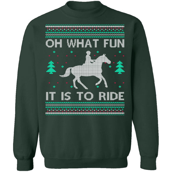 What Fun It Is To Ride Ugly Christmas Sweater CustomCat