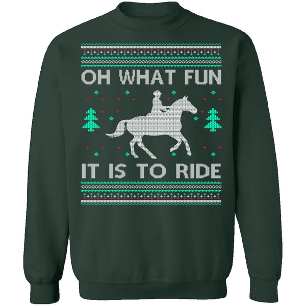 What Fun It Is To Ride Ugly Christmas Sweater CustomCat
