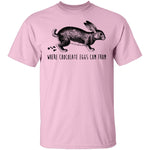 Where Chocolate Eggs Come From T-Shirt CustomCat