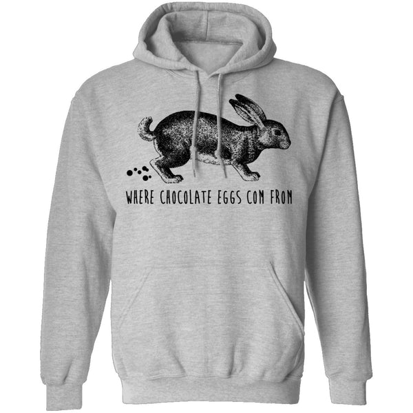Where Chocolate Eggs Come From T-Shirt CustomCat
