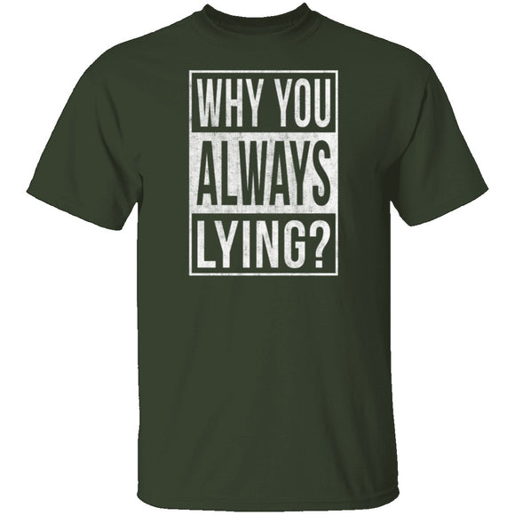 Why You Always Lying? T-Shirt CustomCat