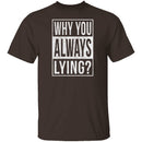 Why You Always Lying? T-Shirt CustomCat