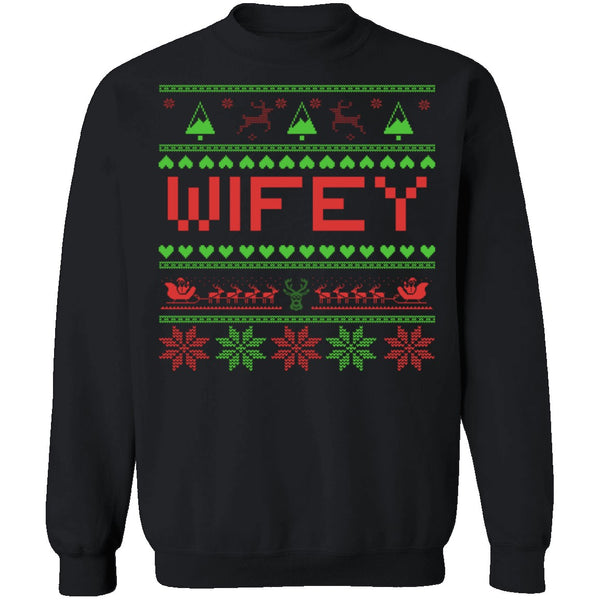 Wifey Ugly Christmas Sweater CustomCat