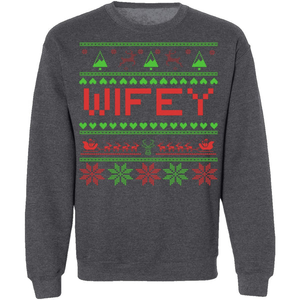 Wifey Ugly Christmas Sweater CustomCat
