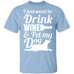 Wine And Dog T-Shirt CustomCat