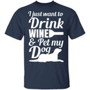 Wine And Dog T-Shirt CustomCat