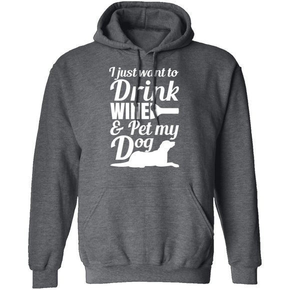 Wine And Dog T-Shirt CustomCat