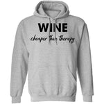 Wine Cheaper Than Therapy T-Shirt CustomCat