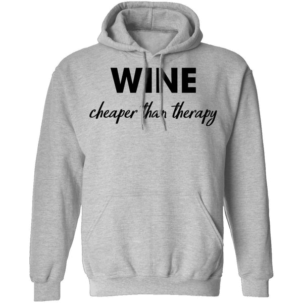 Wine Cheaper Than Therapy T-Shirt CustomCat