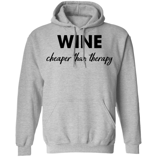 Wine Cheaper Than Therapy T-Shirt CustomCat