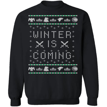 Winter Is Coming Ugly Christmas Sweater CustomCat