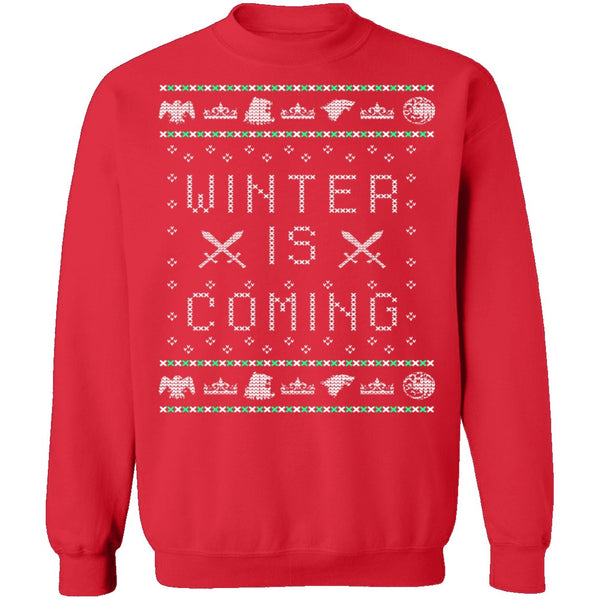 Winter Is Coming Ugly Christmas Sweater CustomCat