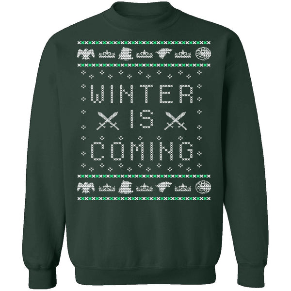 Winter Is Coming Ugly Christmas Sweater CustomCat