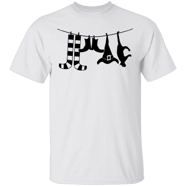 Witch Hanged Laundry T-Shirt CustomCat