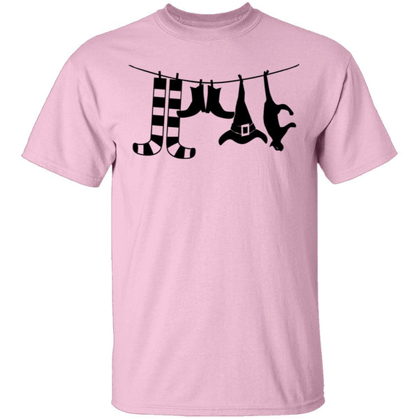 Witch Hanged Laundry T-Shirt CustomCat